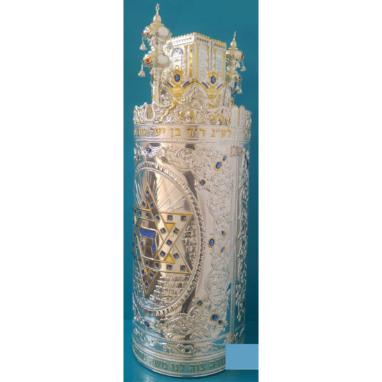 Boîtier Sefer Torah revêtement en argent
